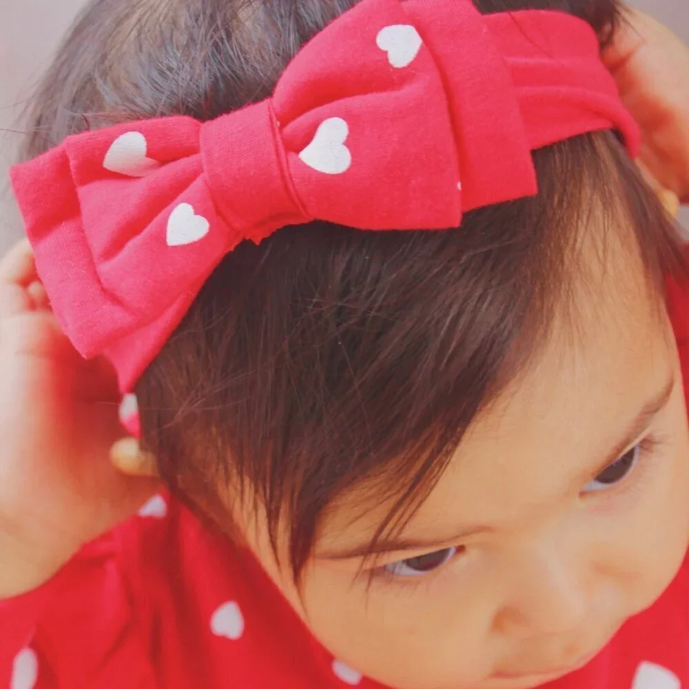 Mini Sweetheart Long Sleeve Baby Dress  Headband Valentine
